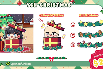 create custom chibi ych gift box