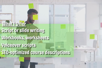 create online course content curriculum workbook and elearning course