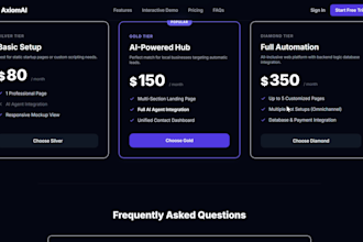 create a modern saas landing page or business website