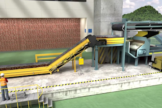 create industrial animation for organic waste recycling and renewable energy