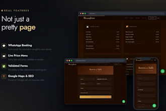 build a modern responsive website or custom dashboard