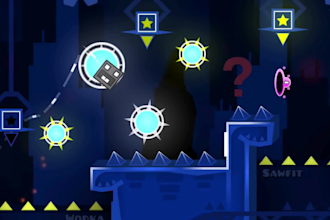 create geometry dash level design, custom layout and decoration for gd creators