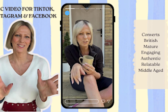 be your british, female ugc video creator spokesperson