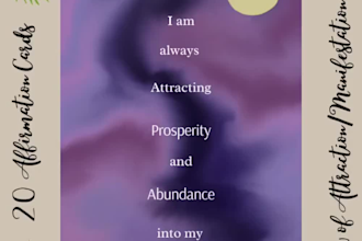 design printable affirmation cards etsy shop affirmation tarlot card design