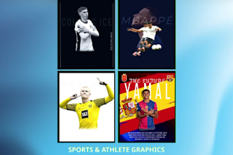 design custom sports matchday and athlete posters