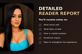 be your professional beta reader and provide an in depth reader report