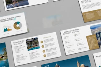 design a luxury real estate investor pitch deck and offering memorandum