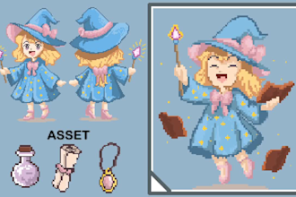 create pixel characters and game assets for your game