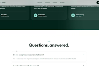 design a premium dental website with ai appointment booking chatbot