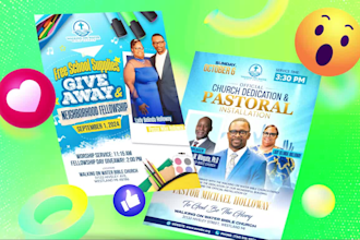design party flyer, business flyer, postcard and door hanger