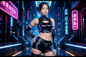 create seamless edm visualizer loop with neon cyber style