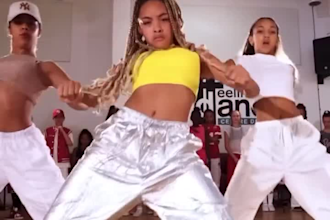 create afro dance video with a professional group dance