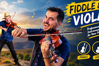 record professional rock and folk fiddle, and viola for your country song