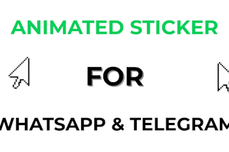 create animated whatsapp sticker kick facebook instagram and telegram sticker