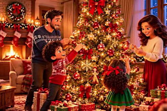 create ai christmas video, christmas animation and 3d holiday greeting
