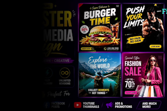 create eye catching ai social media post and poster designs