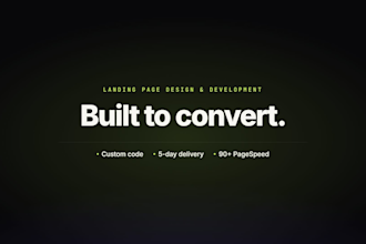 design and build a high converting landing page