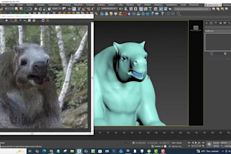 do realistic 3d animal model 3d character animation,3d creature, fur, texture