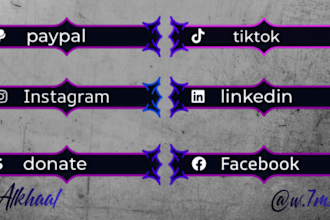 design streaming panels for kick or twitch