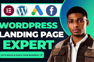 build PPC wordpress landing page for google ads lead generation and facebook ads
