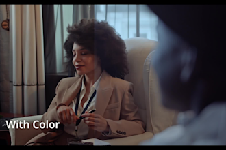 professionally color grade and editing your videos