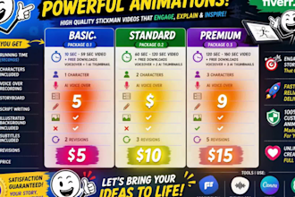 make professional stickman explainer animation videos