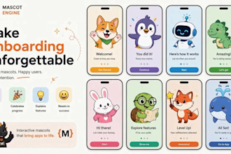 create a custom  mascot rive, lottie animation for webs and apps