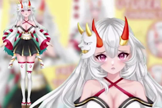 design live2d vtuber model, vtuber rigging, vtuber commission for vtube studio