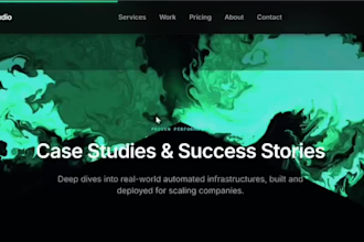 design modern ai automation agency website with 3d motion