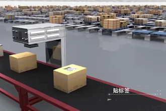 create 3d asrs warehouse automation, robotic explainer and logistics animation