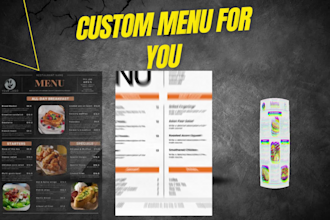 design a professional restaurant menu in canva