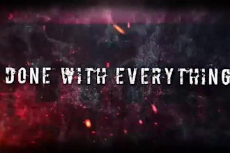create cinematic metal lyric videos, rock lyric video animation in 4k