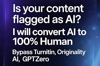 expertly edit or rewrite to humanize ai content