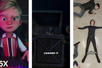 create cinematic 3d animated youtube shorts for your channel