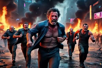 create cinematic ai music video, lyrics music video with perfect sync and avater
