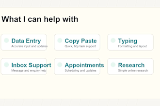 do accurate data entry, typing and admin tasks