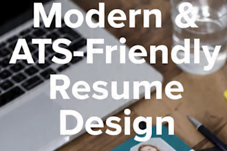 design professional ats resume and modern CV in canva