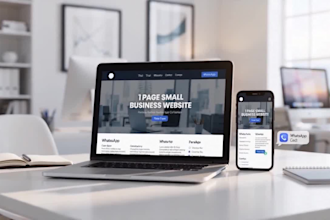 design a professional landing page with whatsapp integration