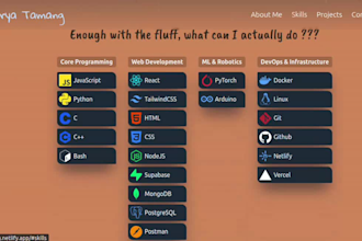 develop a student portfolio website