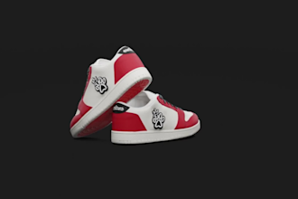 make 3d model shoes, sneakers, footwear and photorealistic rendering for you