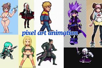 create nsfw pixel art sprite sheet nsfw pixel art character animation game art