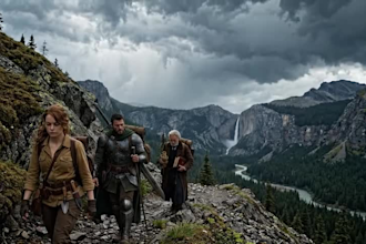create a cinematic book trailer video for fantasy novel amazon promo
