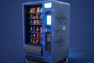 create realistic 3d vending machine models, custom stl files, and design renders
