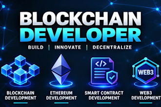 develop blockchain web3 dapp smart contract and crypto token