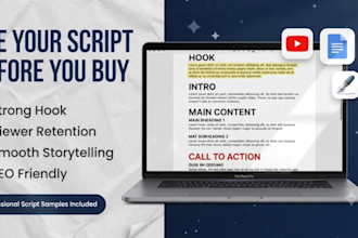 write engaging youtube scripts for any niche