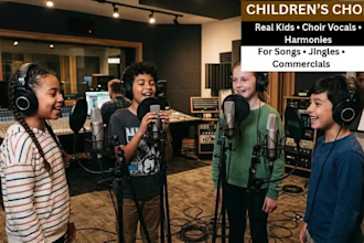 record children choir vocals for christmas songs and kids music