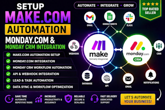 setup make com automation made com automation monday com monday crm automation