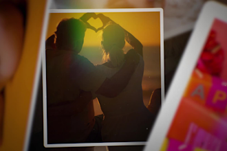 create a professional birthday photo slideshow video