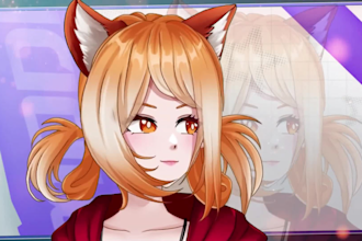 do 3d,2d vtuber model character, vtuber rigging, vrm, live 2d, vrm avater