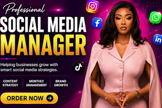 be your monthly social media marketing manager content creator social media post